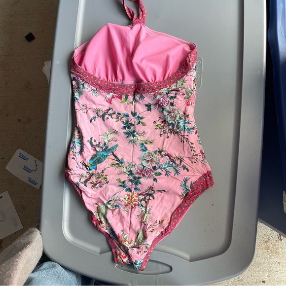 johnny was malakye halter one piece in pink floral - Picture 5 of 7